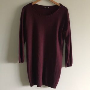 DONATED H&M Maroon Lightweight Sweater Dress